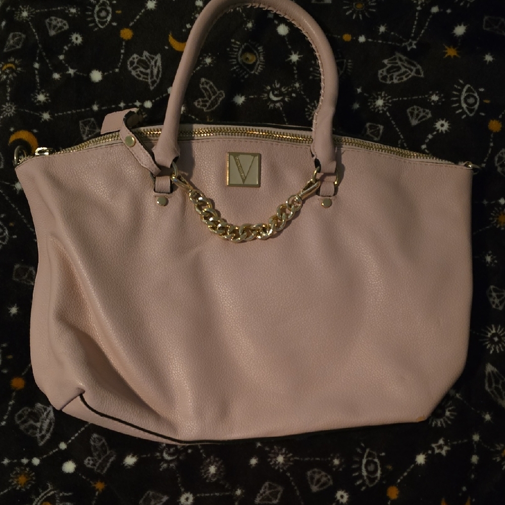 Elegant Pink Victoria Secret Handbag with Gold Chain